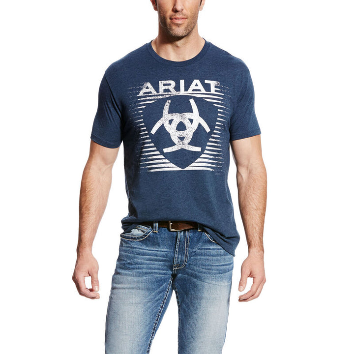 ARIAT MNS SHADE NAVY HEATHER T-SHIRT 10019779