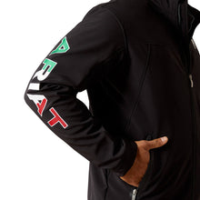 Load image into Gallery viewer, Ariat Men&#39;s New Team Mexico Softshell Jacket (Black) 10031424