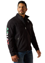 Load image into Gallery viewer, Ariat Men&#39;s New Team Mexico Softshell Jacket (Black) 10031424