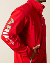 Load image into Gallery viewer, Ariat Men&#39;s New Team Softshell Mexico Jacket (Red) 10033525