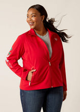 Load image into Gallery viewer, Ariat Women&#39;s New Team Mexico Softshell Jacket (Red) 10033526