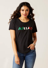 Load image into Gallery viewer, Ariat Women&#39;s Viva Mexico Screen Print Logo T-Shirt (Black) 10036634