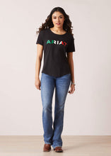 Load image into Gallery viewer, Ariat Women&#39;s Viva Mexico Screen Print Logo T-Shirt (Black) 10036634