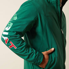 Load image into Gallery viewer, Ariat Men&#39;s New Team Softshell Mexico Jacket (Green) 10039459