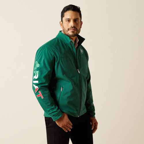 Ariat Men's New Team Softshell Mexico Jacket (Green) 10039459