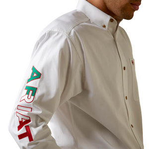 Ariat Men's Team Logo Mexico Shirt (White) 10040911