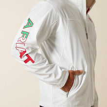 Load image into Gallery viewer, Ariat Men&#39;s New Team Softshell Mexico Jacket (White) 10043549