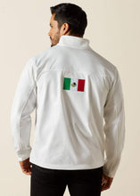 Load image into Gallery viewer, Ariat Men&#39;s New Team Softshell Mexico Jacket (White) 10043549