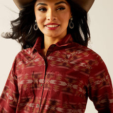 Load image into Gallery viewer, Ariat Women&#39;s Billie Jean Long Sleeve Sadie Southwest Print Shirt (Red) 10053947