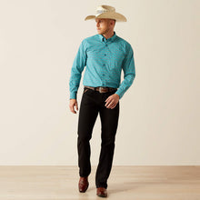 Load image into Gallery viewer, Ariat Men&#39;s Jordy Blue Print Button Down Shirt (Blue) 10054697