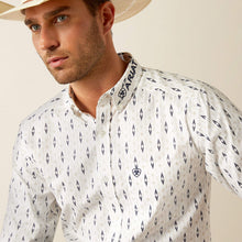 Load image into Gallery viewer, Ariat Men&#39;s Team Perkins Button Down Shirt (White) 10054728