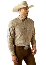 Load image into Gallery viewer, Ariat Men&#39;s Team Kason Logo Embroidery Western Shirt (Khaki) 10054692