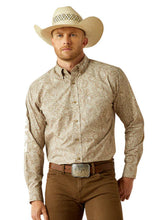 Load image into Gallery viewer, Ariat Men&#39;s Team Kason Logo Embroidery Western Shirt (Khaki) 10054692