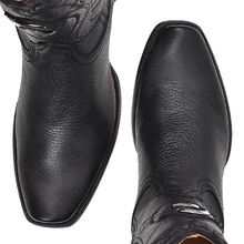 Load image into Gallery viewer, CUADRA Men&#39;s Black Deer Laser &amp; Embroidery Round Toe – CU682