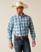 Load image into Gallery viewer, Ariat Men&#39;s Griffen Fitted Button Down Shirt (Blue) 10048390