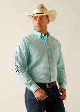 Load image into Gallery viewer, Men&#39;s Ariat Team Gian Classic Fit Button Down Shirt (Teal) 10048394