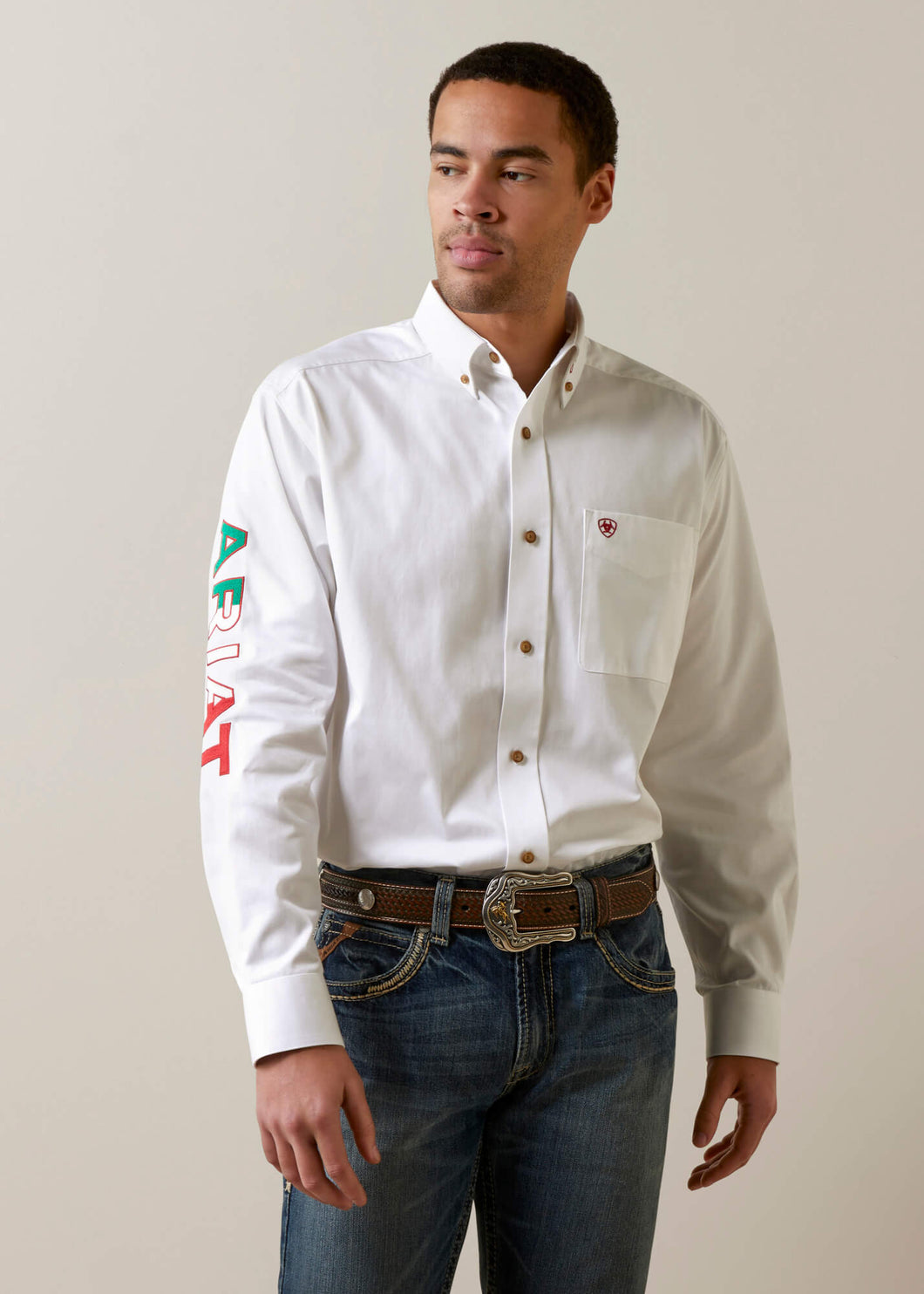 Ariat Men's Team Logo Mexico Shirt (White) 10040911