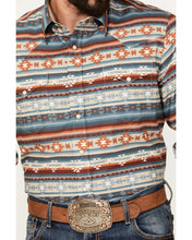 Load image into Gallery viewer, ROPER Men&#39;s West Made Southwestern Striped Print Long Sleeve Snap Western Shirt