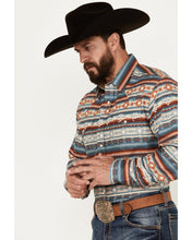 Load image into Gallery viewer, ROPER Men&#39;s West Made Southwestern Striped Print Long Sleeve Snap Western Shirt