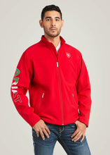 Load image into Gallery viewer, Ariat Men&#39;s New Team Softshell Mexico Jacket (Red) 10033525