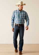 Load image into Gallery viewer, Ariat Men&#39;s Griffen Fitted Button Down Shirt (Blue) 10048390