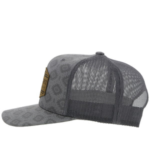 Hooey Tribe Grey with Aztec Print Hat 4040t-Gy