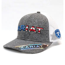Load image into Gallery viewer, Ariat Men&#39;s USA Flag Grey Cap A300009406