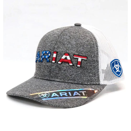 Ariat Men's USA Flag Grey Cap A300009406