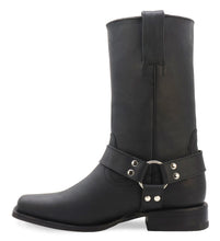 Load image into Gallery viewer, Silverton Harley All Leather Square Toe Boots (Black)