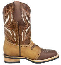 Load image into Gallery viewer, Silverton Longhorn All Leather Square-Toe Boots (Brown)