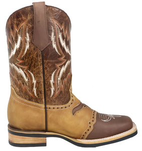 Silverton Longhorn All Leather Square-Toe Boots (Brown)