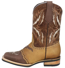 Load image into Gallery viewer, Silverton Longhorn All Leather Square-Toe Boots (Brown)