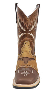 Silverton Longhorn All Leather Square-Toe Boots (Brown)