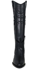 Load image into Gallery viewer, Silverton Nora All Leather Snip Toe Knee High Boots (Black)