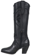 Load image into Gallery viewer, Silverton Nora All Leather Snip Toe Knee High Boots (Black)