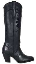 Load image into Gallery viewer, Silverton Nora All Leather Snip Toe Knee High Boots (Black)