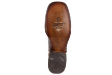 Load image into Gallery viewer, Silverton Ostrich Print All Leather Wide Square Toe Boots (Brown)