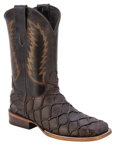 Silverton Paladin All Leather Wide Square Toe Boots (Brown)