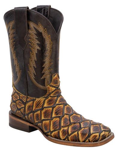 Silverton Paladin All Leather Wide Square Toe Boots (Honey)