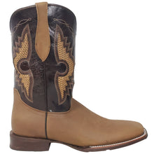 Load image into Gallery viewer, Silverton Phoenix Genuine Leather Wide Square Toe Boots (Tobacco)