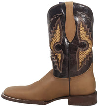 Load image into Gallery viewer, Silverton Phoenix Genuine Leather Wide Square Toe Boots (Tobacco)