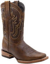 Load image into Gallery viewer, Silverton Ranch All Leather Square-Toe Boots (Brown)