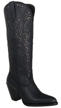 Load image into Gallery viewer, Silverton Taylor All Leather Snip Toe Knee High Boots (Black)