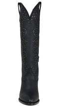 Load image into Gallery viewer, Silverton Taylor All Leather Snip Toe Knee High Boots (Black)