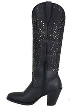 Load image into Gallery viewer, Silverton Taylor All Leather Snip Toe Knee High Boots (Black)