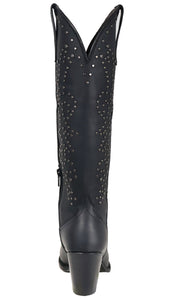 Silverton Taylor All Leather Snip Toe Knee High Boots (Black)