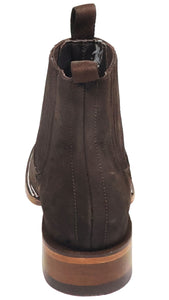 Silverton Tony Buck All Leather Wide Square Toe Short Boots (Brown)