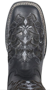 Silverton Grace All Leather Wide Square Toe Boots (Black)