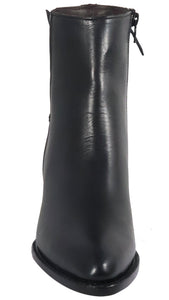 Silverton Walker All Leather Snip Toe Short Boots (Black)