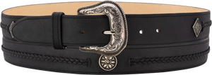 Silverton Ellie All Leather Western Belt (Black)
